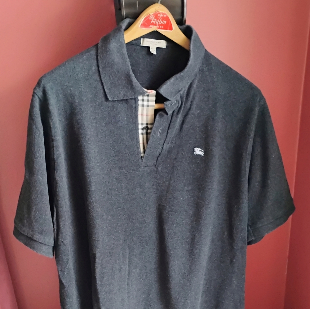 Burberry Dark Gray Polo Shirt